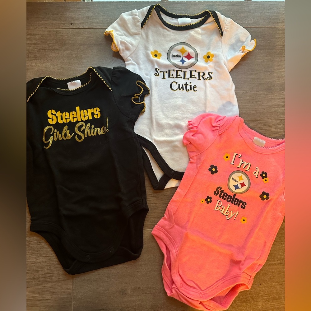 NFL Steelers 3 pack onesies